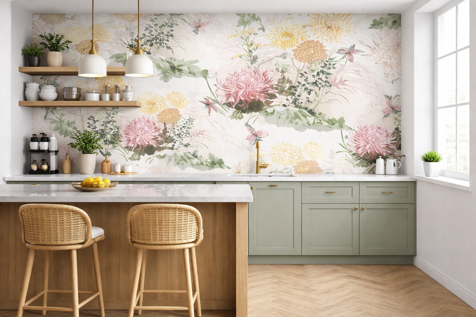 fototapeta pastelowa łąka